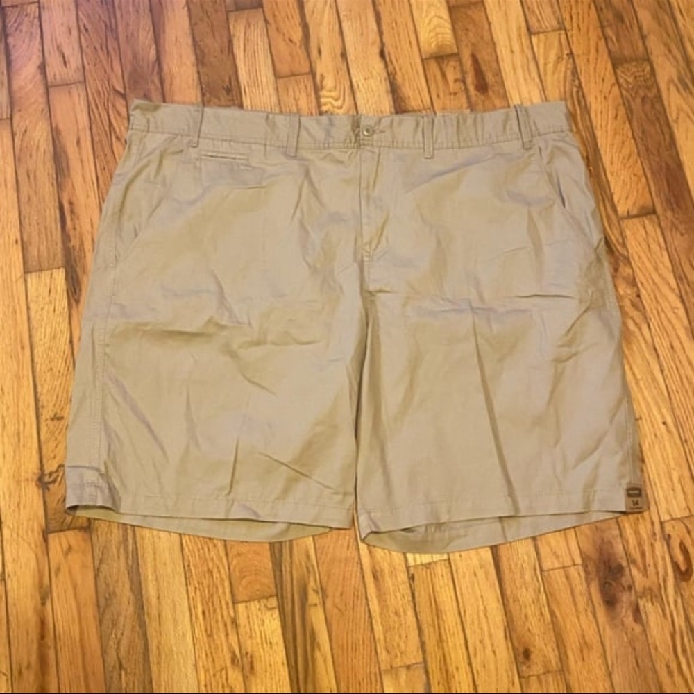 The Foundry Supply Co Tan Flat Front Shorts | 54 Waist | Big & Tall | NWT - Picture 2 of 5
